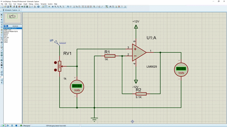 LMH6629 Simulation Circuit