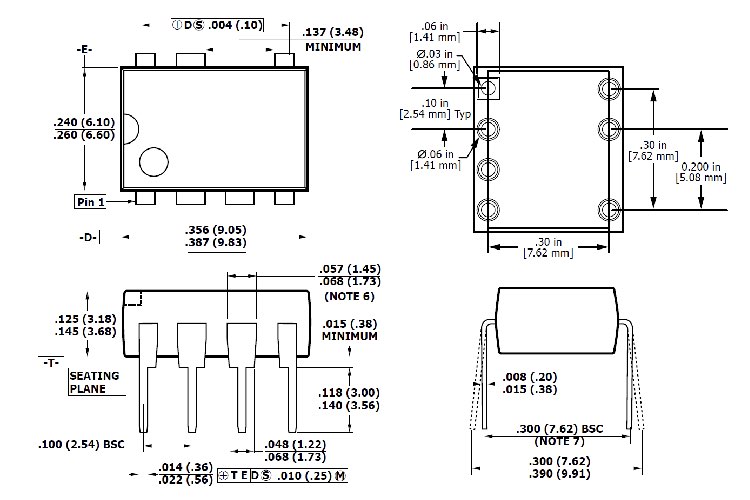 footprint and Dimensions of LNK364pn