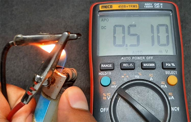 Seebeck Effect using Alligator Clips and Multimeter