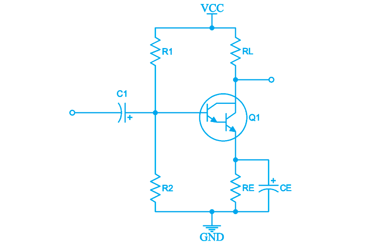 Class A Amplifier Circuit using NPN Darlington Transistor