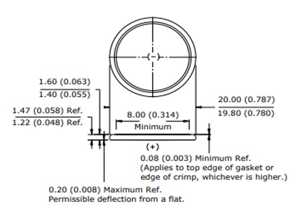 CR2016 Battery Dimensions