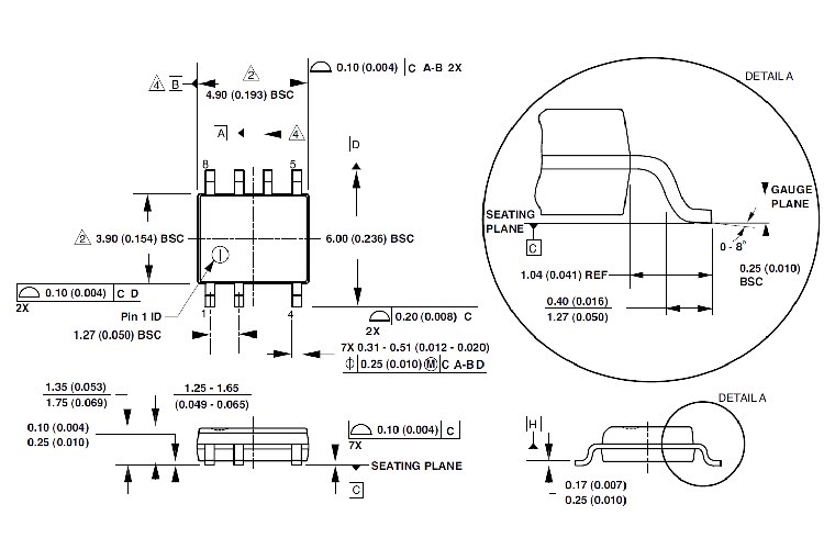 Dimensions are in millimetres(inches) of LNK364