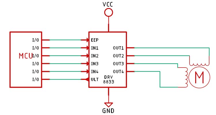 drive stepper motors with drv8833