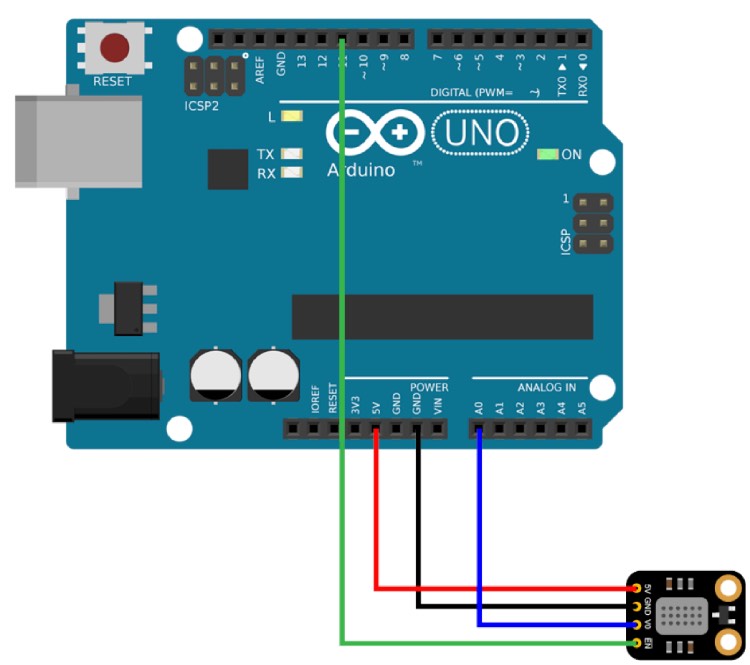 Interfacing MiCS-5524 module with Arduino