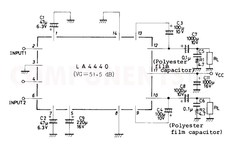 LA4440 Schematics