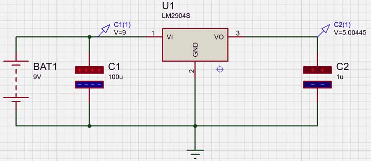 LM2940S IC Application Circuit Diagram
