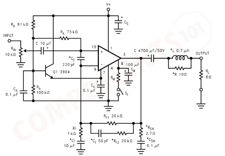 LM3886 Schematics