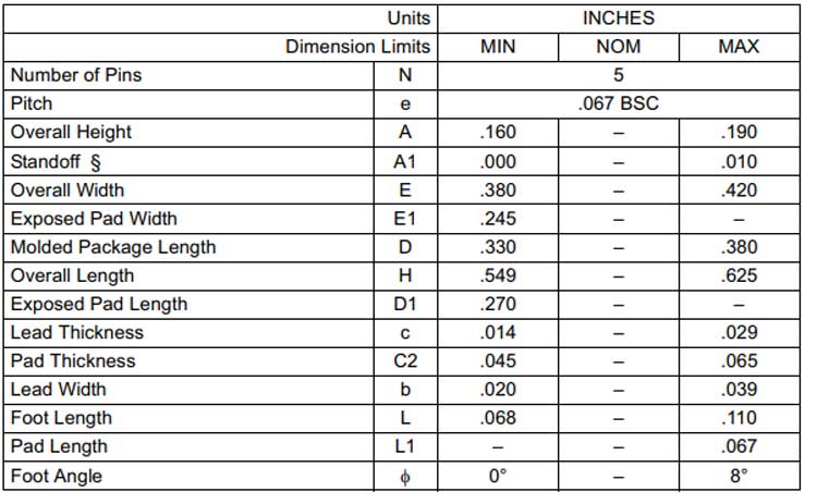 LM39302 2D Dimensions