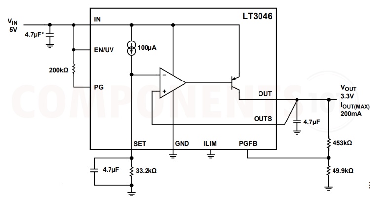 LT3046 Application Diagram