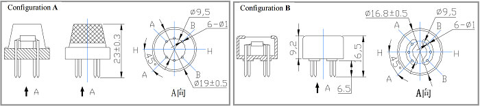 MQ-4 Sensor 2D Model