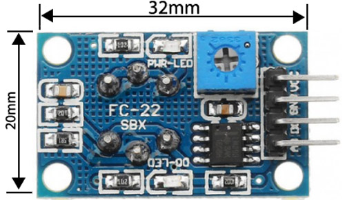 MQ-8 Hydrogen Gas Sensor Dimensions