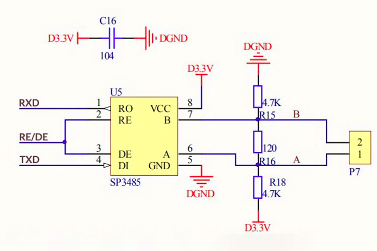 SP3485 Application Circuit Diagram