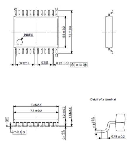 TB6612FNG Dimensions