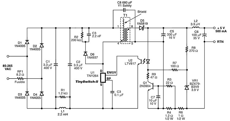 TNY268 Schematic Diagram