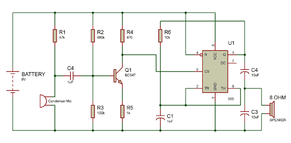  Circuit using 8 ohm speaker