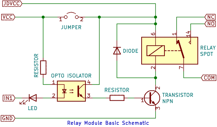Dual-Channel Relay Module Circuit Diagram