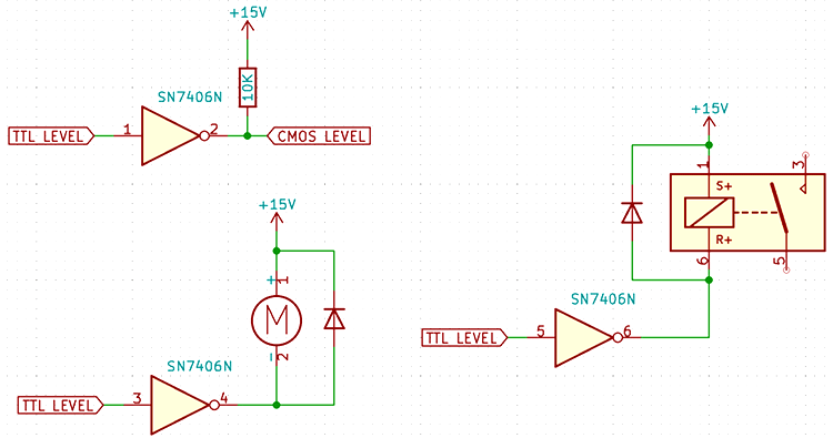SN7406N Application Circuit Diagram